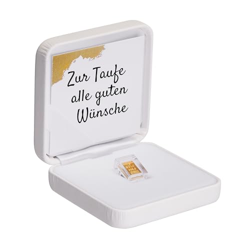 Goldstücke24 - Gold zur Taufe - Goldbarren 1g in hochwertiger Kaps...