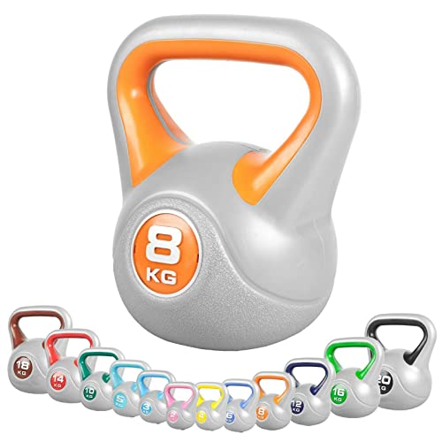 GORILLA SPORTS Kettlebell - 2kg, 3kg, 4kg, 5kg, 6kg, 8kg, 10kg, 1...