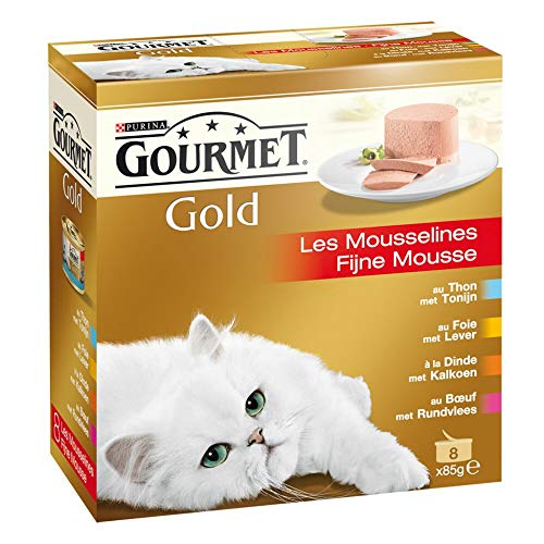 Gourmet Gold Mousse Katzenfutter, Nassfutter mit Thunfisch, Leber, ...