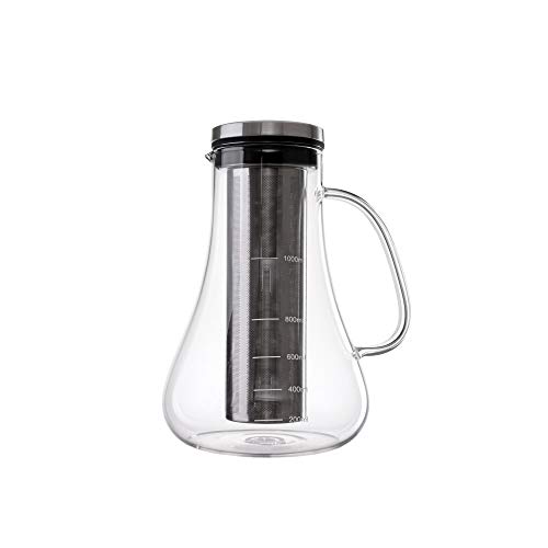 GRÄWE Cold Brew Coffee Maker 1 Liter - Kaffeebereiter mit Glaskara...