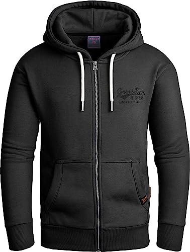 Grin&Bear Hoodie Herren Sweatshirt GEC603 Schwarz L...