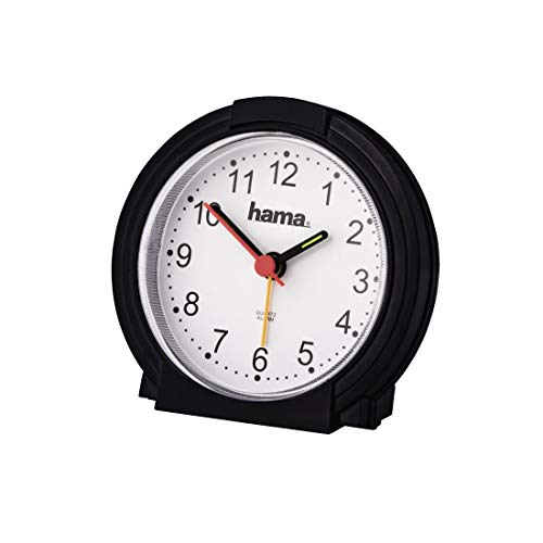 Hama analoger Wecker ohne Ticken (batteriebetriebene Uhr mit Alarmf...