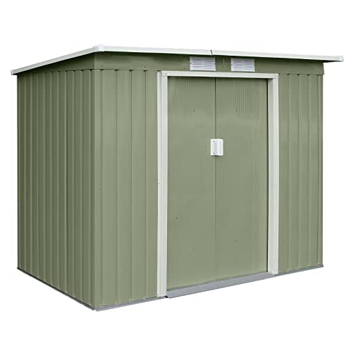 HATTORO P100 Metall Gerätehaus 213×130×173cm Geräteschuppen Sch...