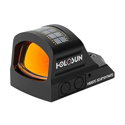 HOLOSUN HS507C-X2 Offenes Reflex Rotpunktvisier + wechselbarem 2MOA...