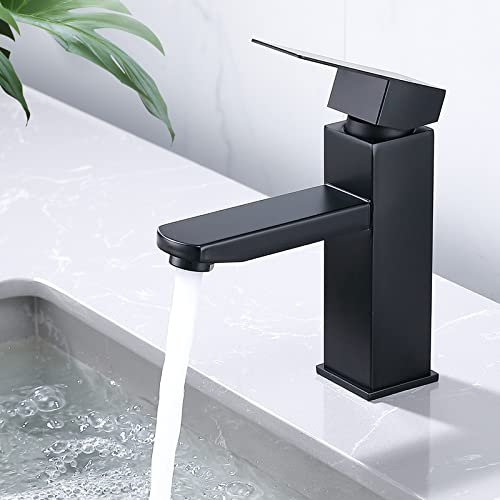 HOMELODY Wasserhahn Bad Schwarz Waschtischarmatur Armatur Waschbeck...