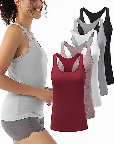 HOPLYNN 5er Pack Sport Tank Tops Damen Yoga Sporttop Fitness Laufen...