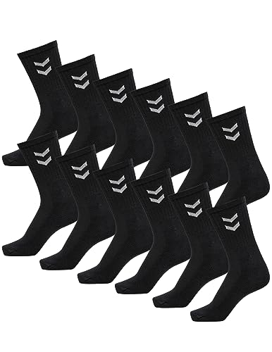 hummel Unisex Sportsocken Basic - 12er Pack I Schwarz 46 48...