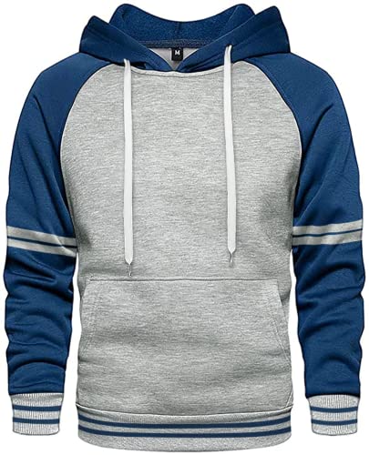 igeekwell Kapuzenpullover Herren, Langarm Reißverschluss Fleece Ka...