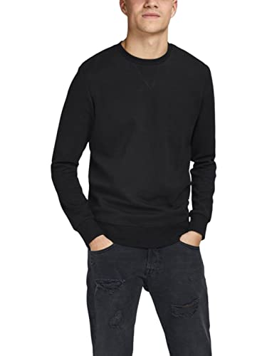 JACK & JONES Herren Jjebasic Crew Neck Noos Sweatshirt, Black, L EU...