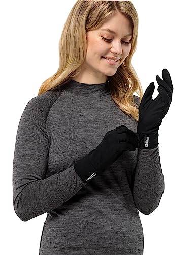 Jack Wolfskin Merino Glove Handschuh, Black, M...