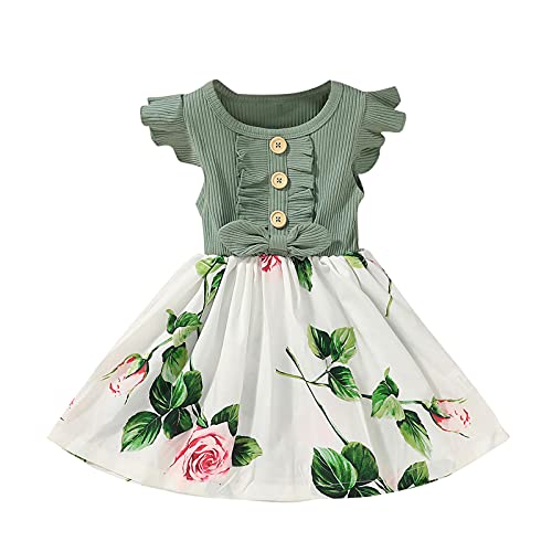 Jaskdconsy Kleid Mädchen Prinzessin Rüschen Armellose Partykleid ...