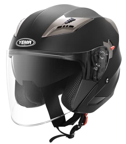 Jethelme Rollerhelm Sturzhelm Chopper Helm - YEMA YM-627 Motorradhe...