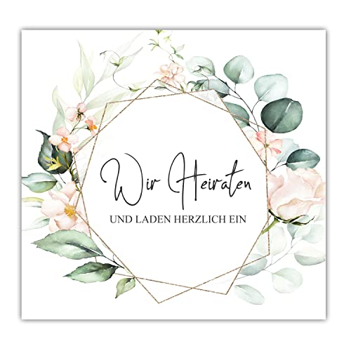 Kackspecht 14 Einladungskarten Hochzeit Einladung zur Hochzeit klas...