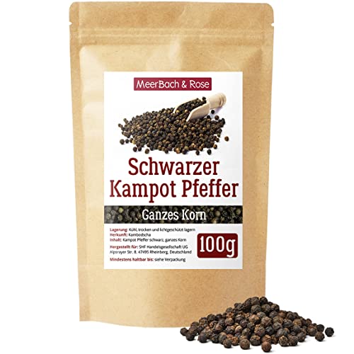 Kampot Pfeffer schwarz 100g, feinster schwarzer Kampot Pfeffer aus ...