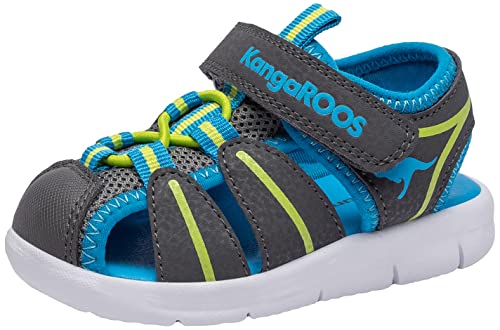 KangaROOS Unisex Kinder K-tiffy Sandale, Steel Grey Lime, 29 EU...