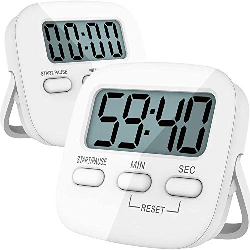 Kurzzeitwecker 2 Stück Küchentimer Kurzzeitmesser Digital Timer M...