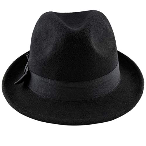 KYEYGWO Fedora-Hut Mode Filz Gangster Hüte für Herren und Damen, ...