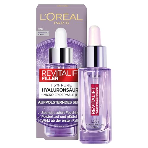 L Oréal Paris Hyaluron Serum, Revitalift Filler, Anti-Aging Gesich...