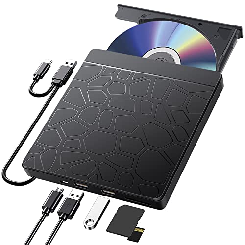 Labtec Externes CD-DVD-Laufwerk für Laptop Windows 11 10, USB 3.0 ...