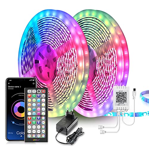 LED Strip 30m, Bluetooth LED Streifen,RGB LED Strip Farbwechsel LED...