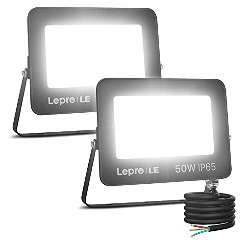 Lepro 50W LED Strahler Außen [2 Stücke], LED Strahler Superhell 4...