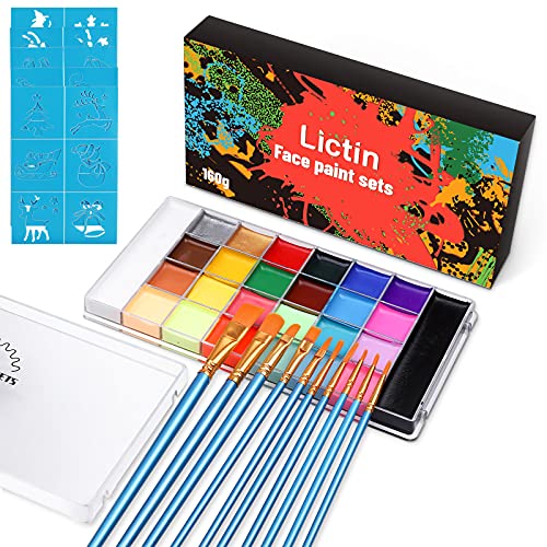 Lictin Face Bodypainting Farben Set 26 Wasserlösliche Farbe, Karne...