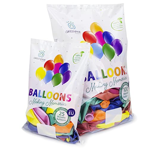 Luftballons gemischte Farben - 100% Reiner NATURLATEX - Premium Qua...