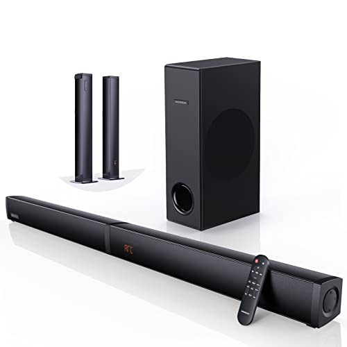 MEREDO 180W Abnehmbare 2-in-1-Soundbar für tv geräte 2.1 Soundbar...