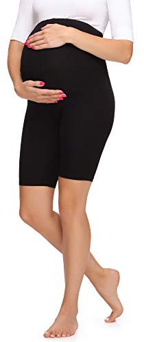 Merry Style Damen Kurze Umstandsleggings aus Viskose MS10-299 (Schw...