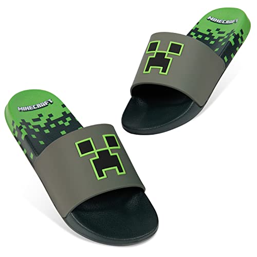 Minecraft Badelatschen Kinder Junge Unisex Flip-Flop Mädchen Grün...