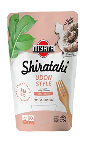 Miyata Shirataki Udon Style, Nudeln aus Konjakmehl, 12er Pack (12 x...