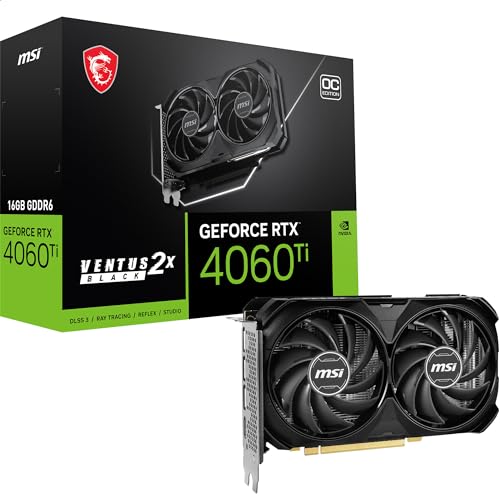 MSI GeForce RTX 4060 Ti Ventus 2X Black 16G OC Grafikkarte -NVIDIA ...