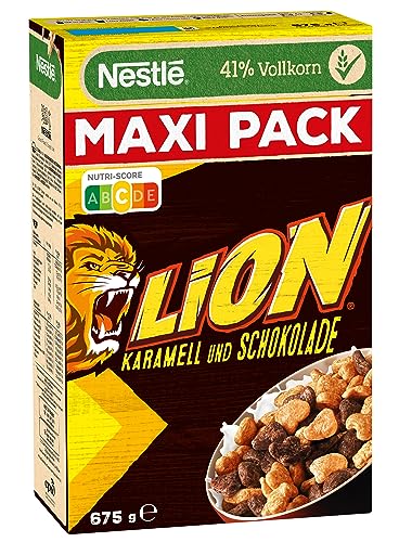 Nestlé Lion Cereals, Schoko Müsli mit Karamell, 38% vitales Vollk...