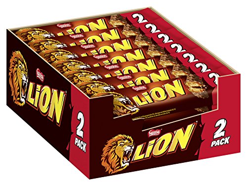 Nestlé LION Schokoriegel mit Karamell, bissiger Snack, knackige Sc...