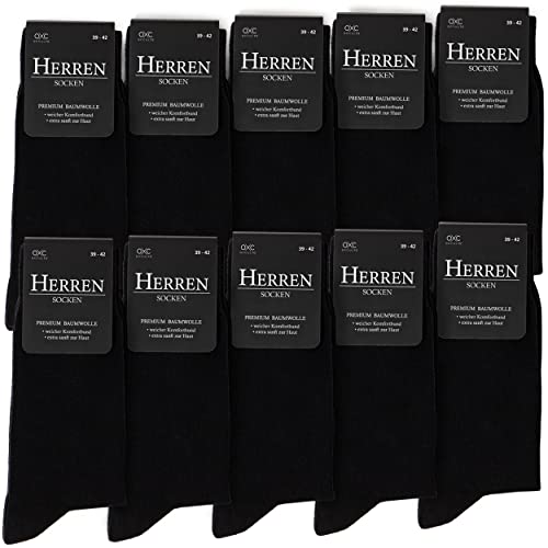 Occulto Herren Schwarze Socken 10-30er Pack (Modell: Hermann)...