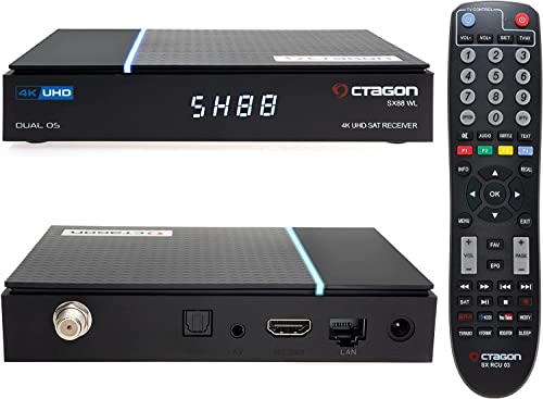 Octagon SX88 V2 (Version 2) WLAN 4K Sat Receiver + HM-SAT HDMI Kabe...