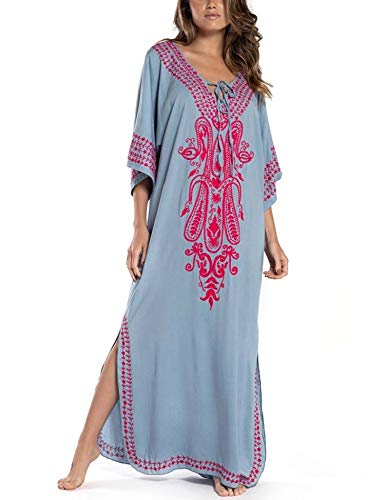 Orshoy Damen Strandkleider Lang Kimono Badeanzug Cover Ups Sommerkl...