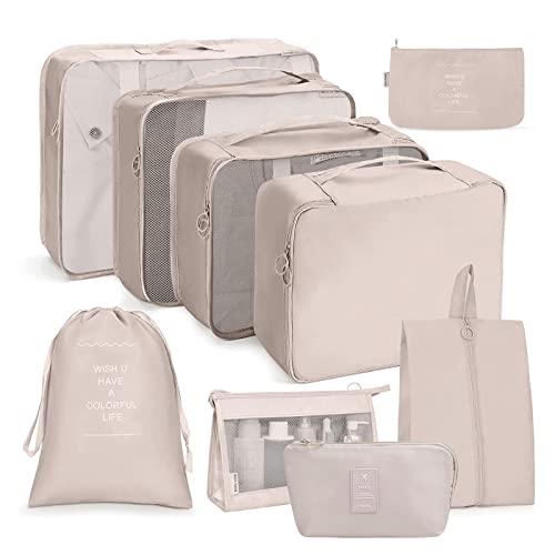 OSDUE Koffer Organizer Set 9-teilig, Packing Cubes, Wasserdichte Re...