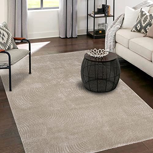 payé Teppich Läufer Flur - 80x150cm - Beige Einfarbig Wohnzimmer ...