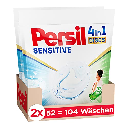 Persil Sensitive 4in1 DISCS (104 Waschladungen), Waschmittel für A...