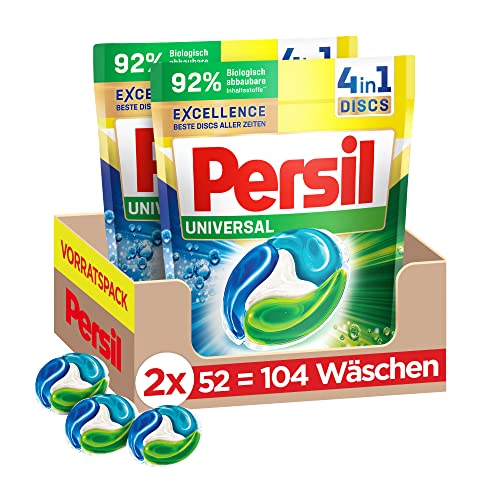 Persil Tiefenrein 4in1 DISCS (104 Waschladungen), Universal Waschmi...