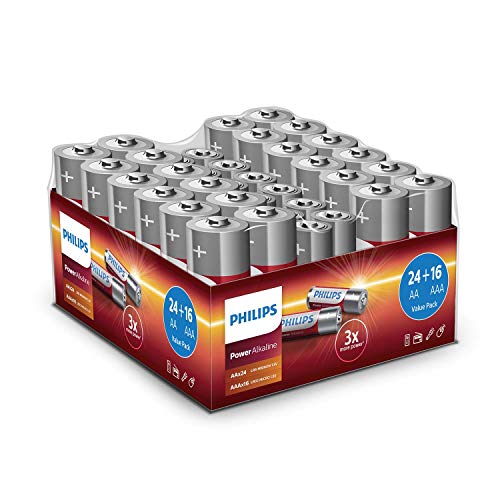 Philips LR036G40W 10 - Batterien Alkaline - 24x AA, 16x AAA - 40 St...