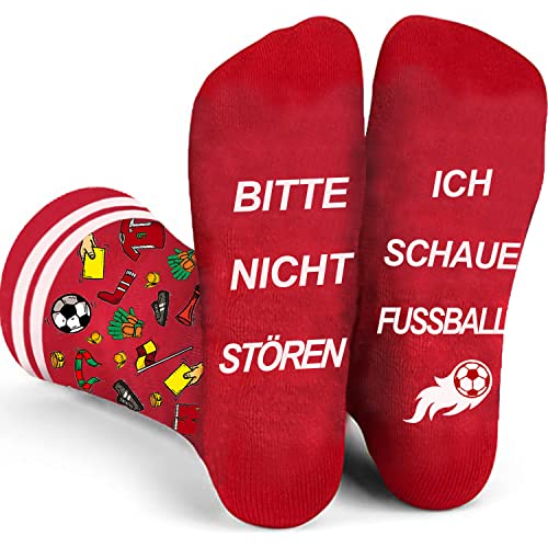 Piroo Lustige Geschenke für Männer Damen Fussball Socken Geburtst...