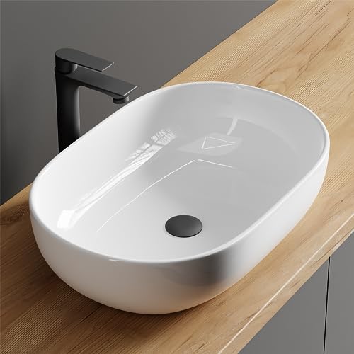 Planetmöbel Aquil Deluxe Waschbecken Oval | Aufsatzwaschbecken fü...