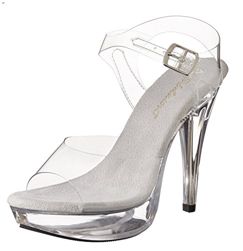 Pleaser Damen Cocktail 508 Sandalen, Transparent (Clr Clr), 38 EU (...