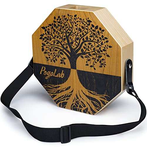 POGOLAB Cajon Instrument mit Snare und Basston für akustische Musi...