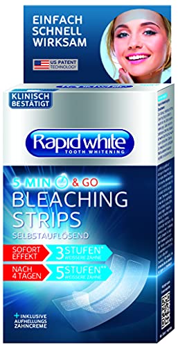 Rapid White Express Bleaching Strips, 1er Pack (8 Sachets), für we...