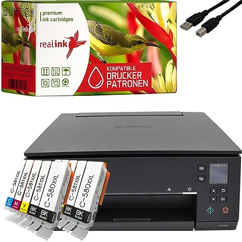 realink Bundle Canon PIXMA TS6350a Drucker (mit Scanner und Kopiere...