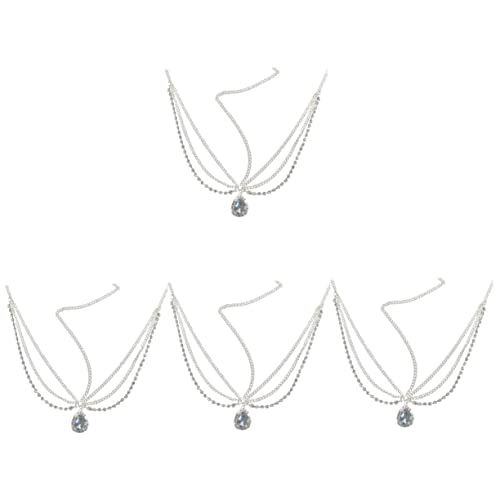 RORPOIR 4Pcs Kristallkopfkette Accesorios Para Mujer Kopfbedeckung ...