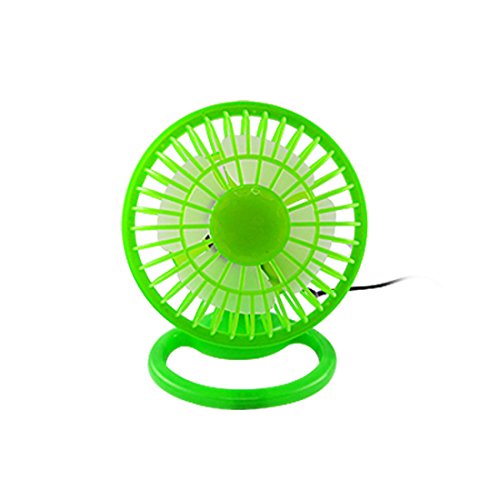 Ruilogod Green Winkel einstellbarer Kunststoff-Mini-USB-Tischfan...